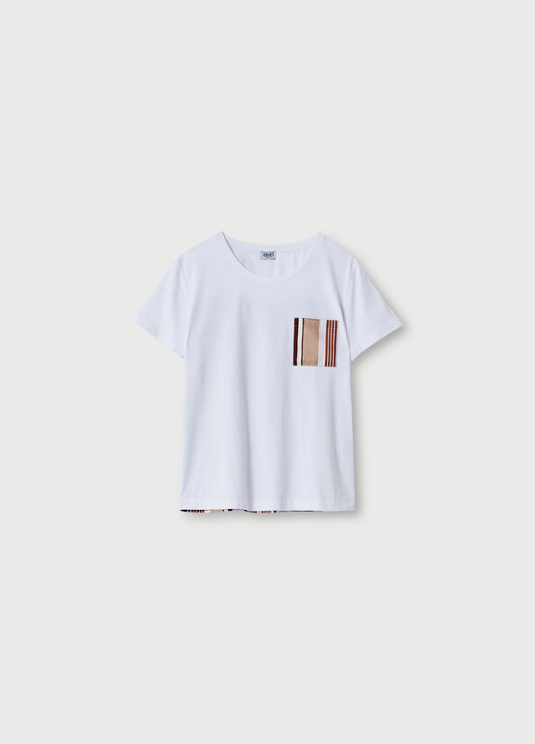LIU JO ★ Tee-Shirt avec Insert Imprimé★